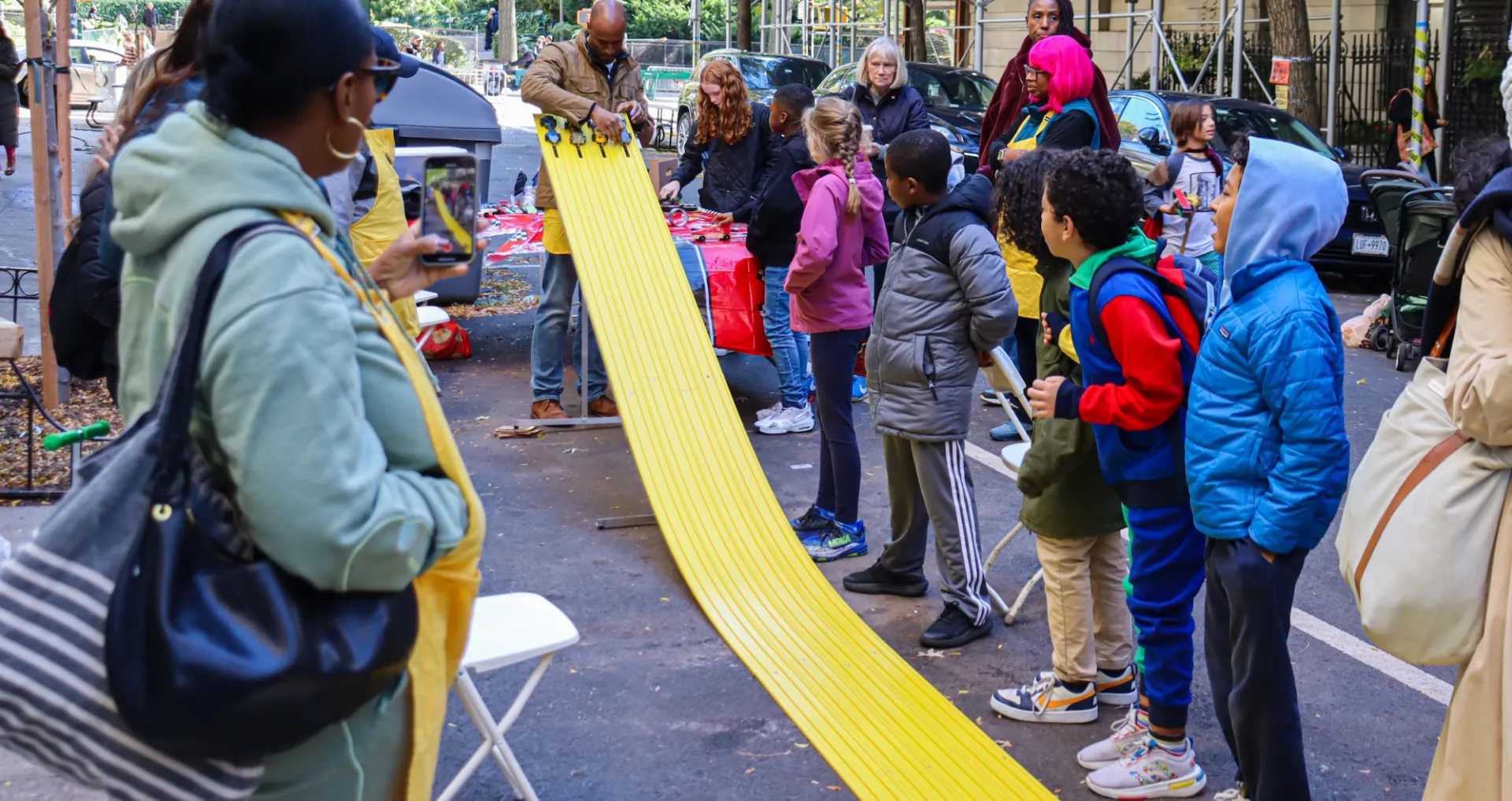 students and families at TSC's Rock The Block event