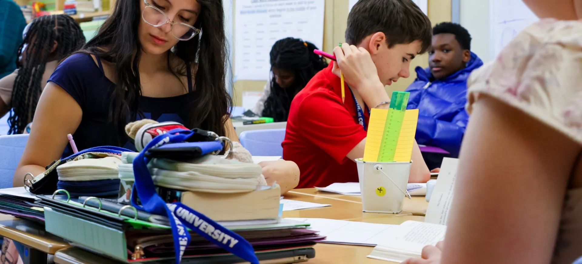 students at their desks