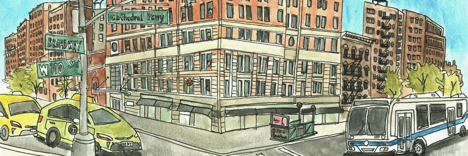 cartoon image of NYC streets