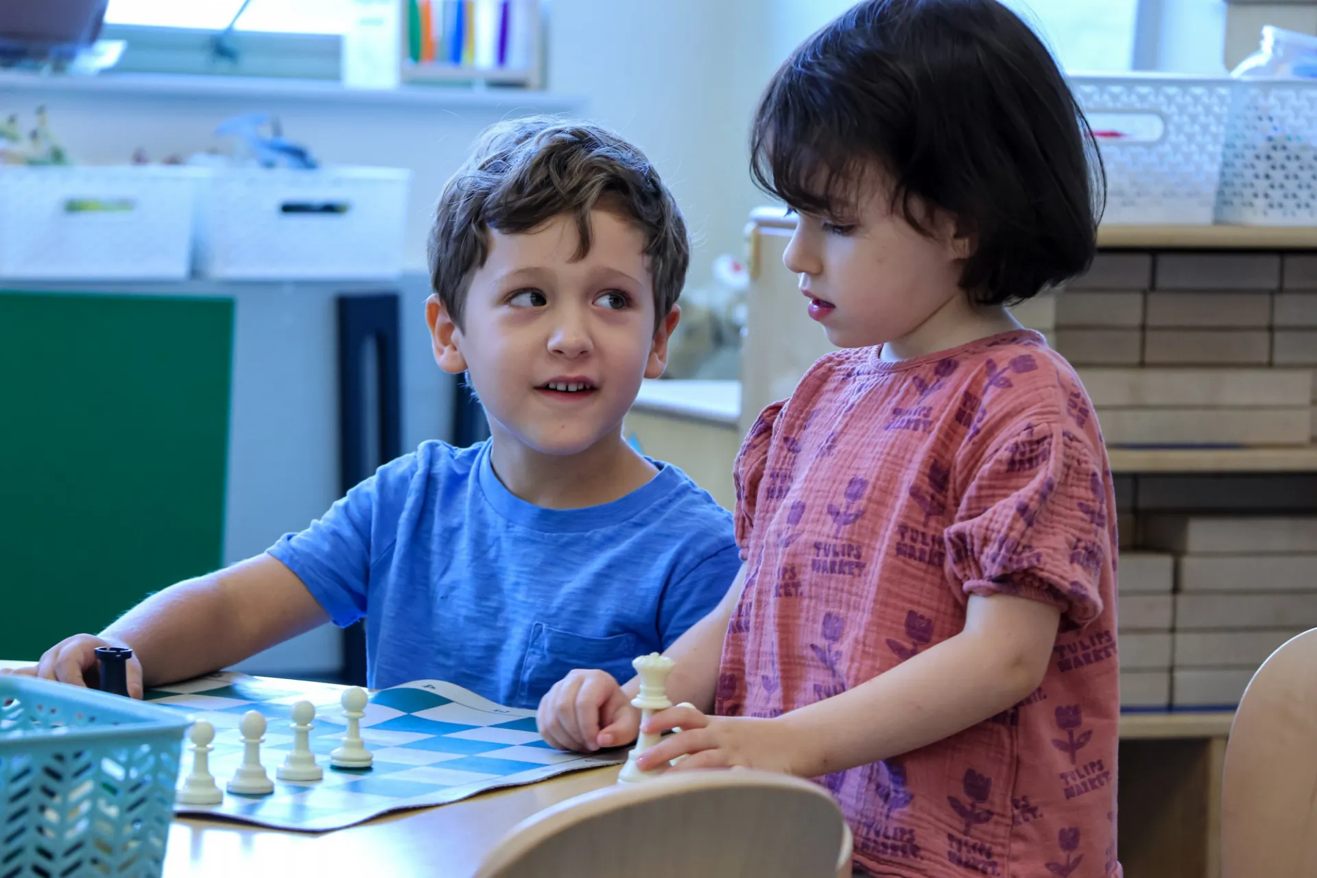 kids playing chess
